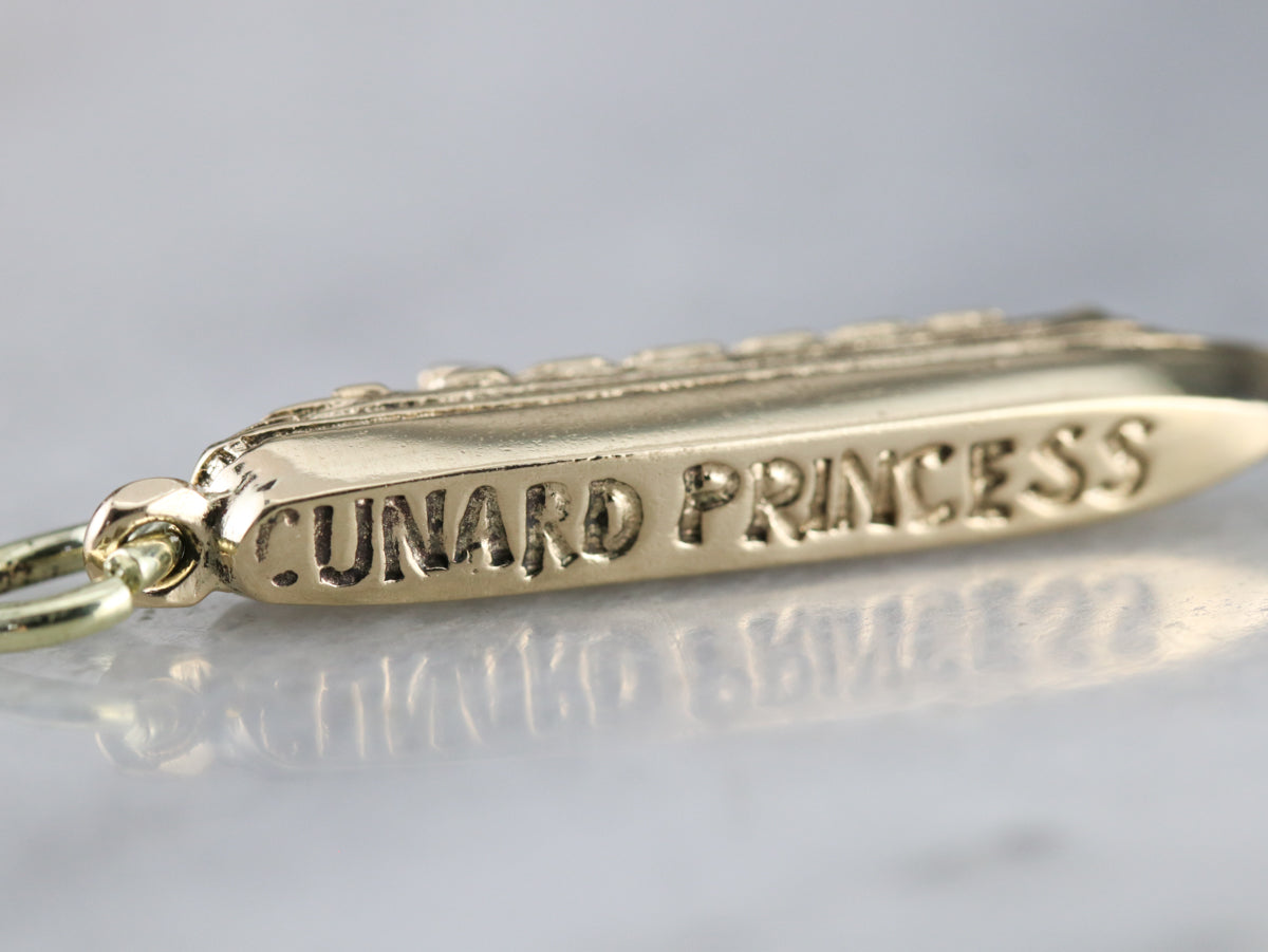 Vintage Ship Liner Charm Pendant