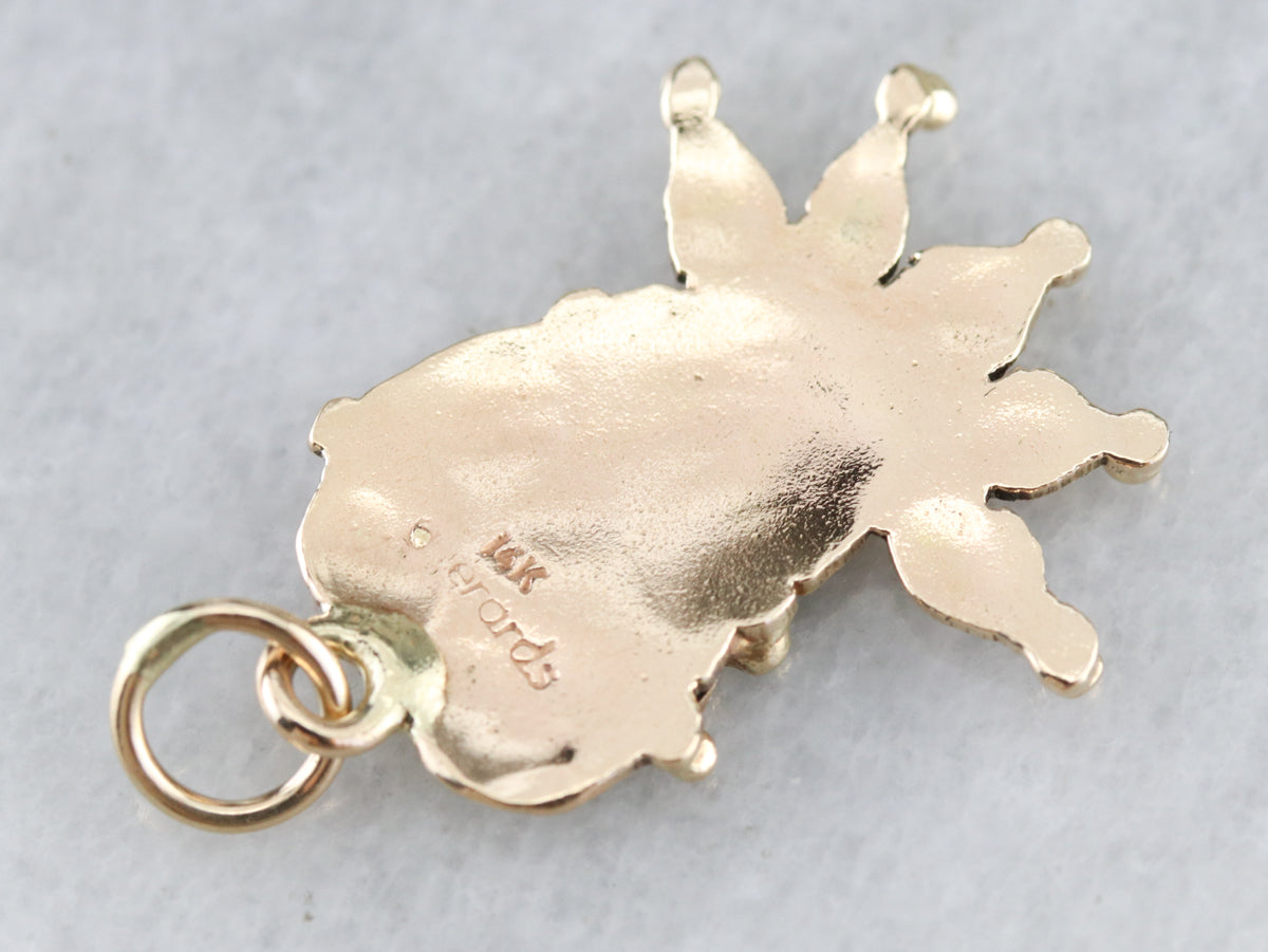 Vintage Gold Clown Charm