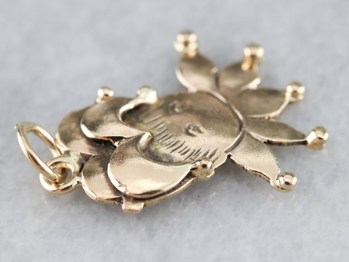 Vintage Gold Clown Charm
