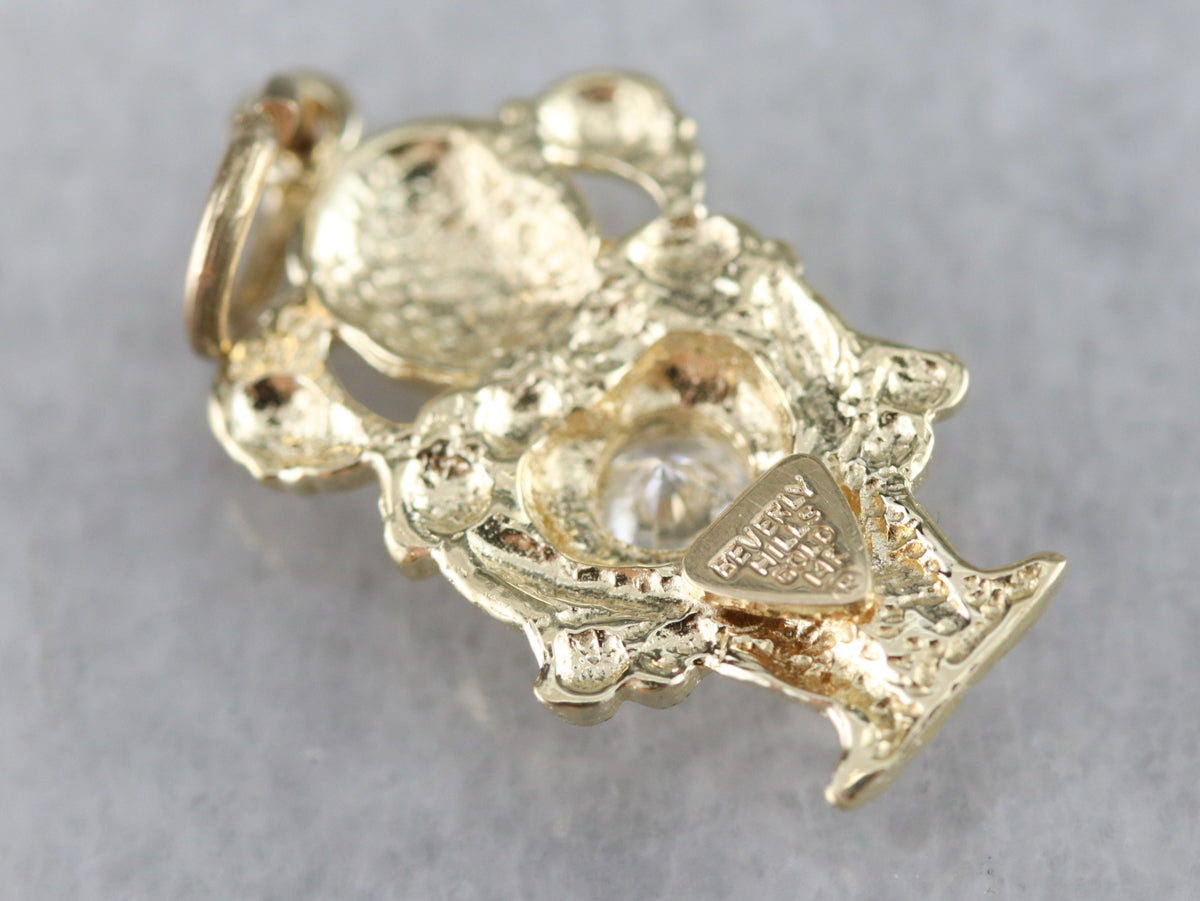 Vintage Little Girl Diamond Charm Pendant