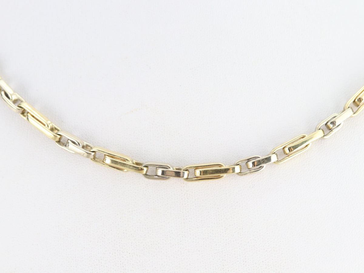 Italian Gold Double Fetter Link Chain