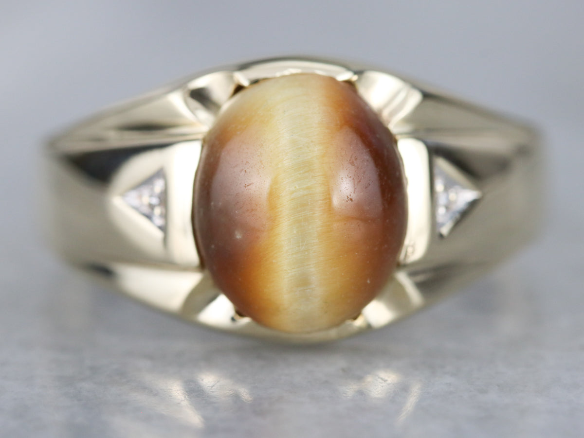 Men's Mid Century Tiger's Eye Ring