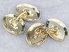 Etched Yellow Gold Early Retro Era Cufflinks