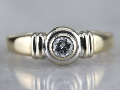 Unique Diamond Solitaire Engagement Ring