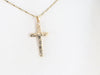 Etched Yellow Gold 1940's Cross