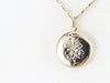 Engraved Floral Locket in Yellow Gold