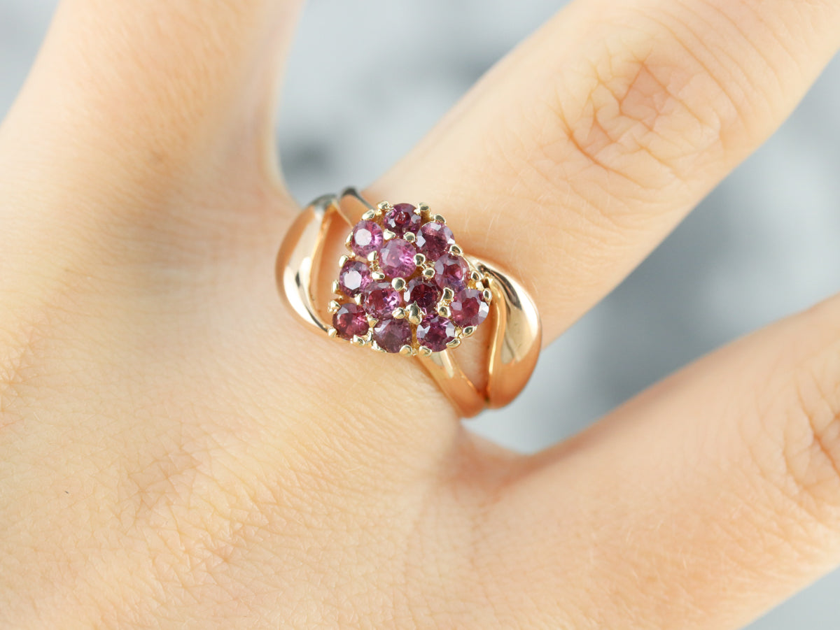 Ruby Heart Bypass Ring