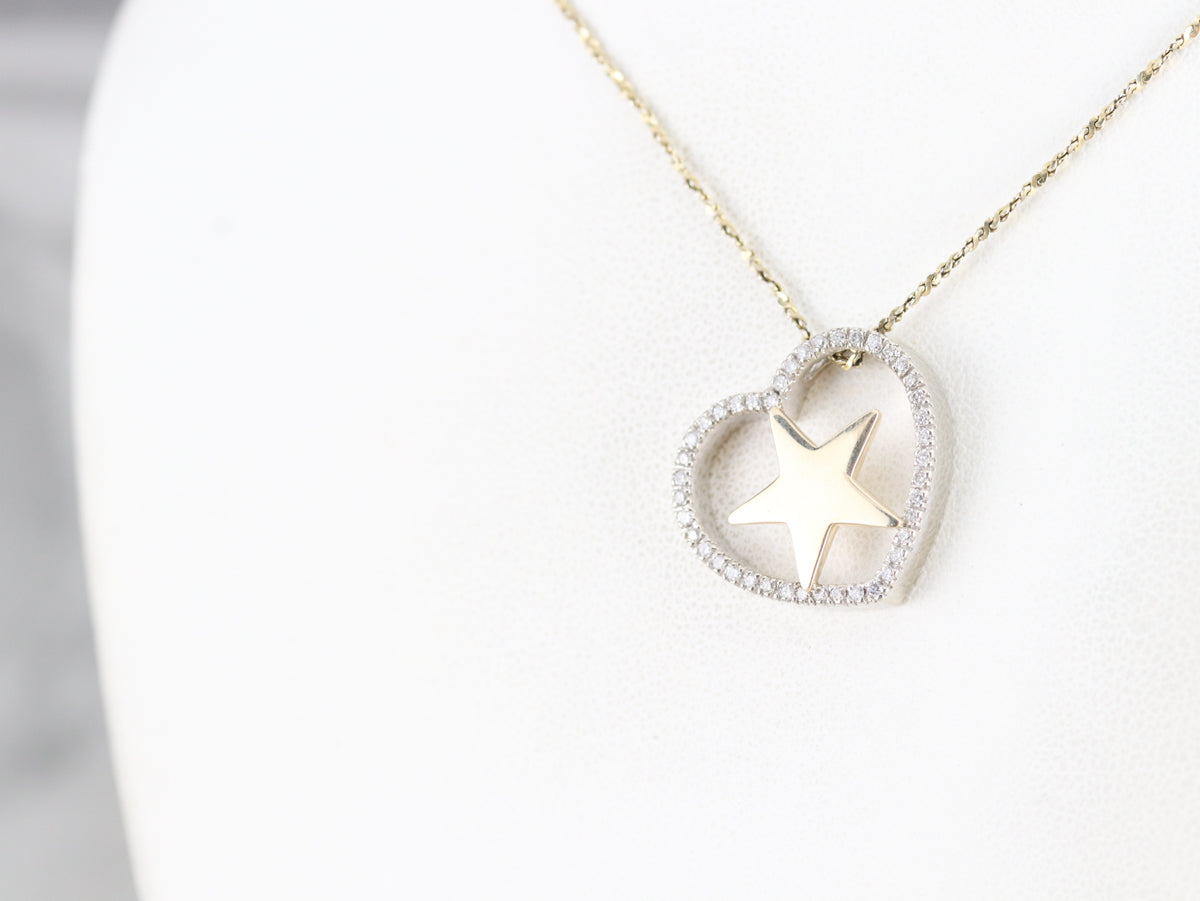 Love in The Stars, Diamond Heart Pendant
