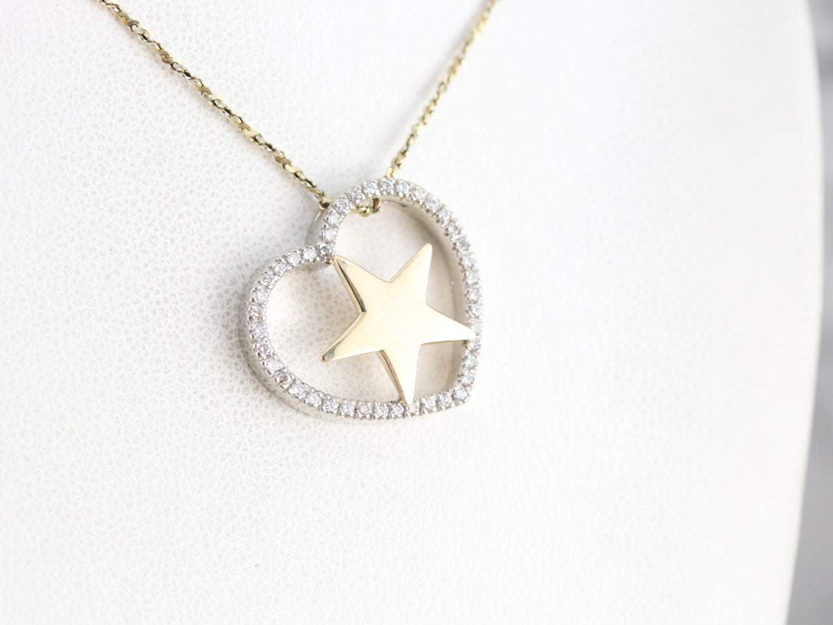 Love in The Stars, Diamond Heart Pendant