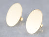 Plain Gold Oval Stud Earrings