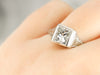 Art Deco Princess Cut Diamond Solitaire Engagement Ring