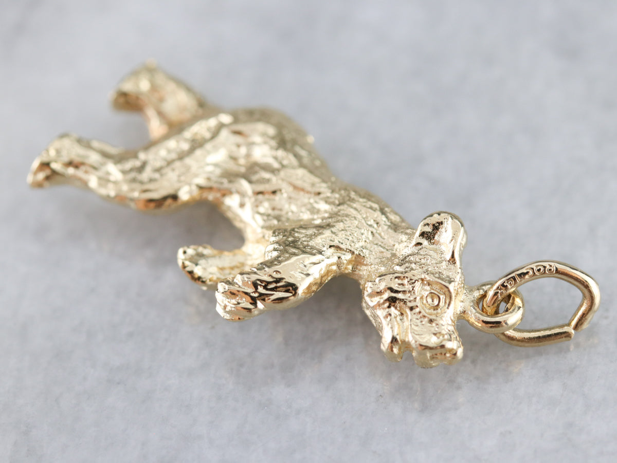 Standing Bear Gold Charm Pendant