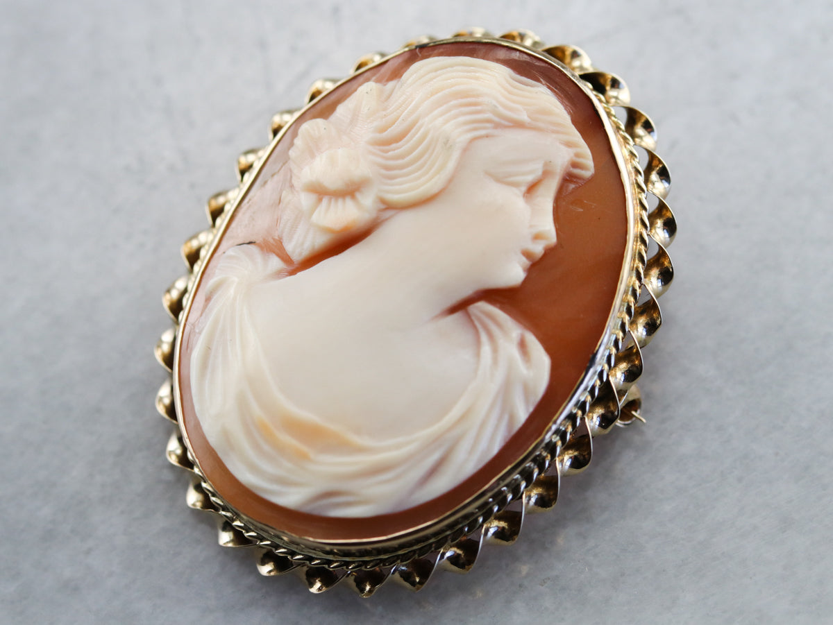 Mid Century Cameo Brooch or Pendant