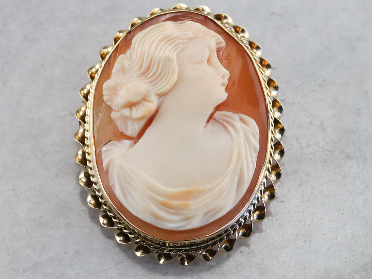 Mid Century Cameo Brooch or Pendant