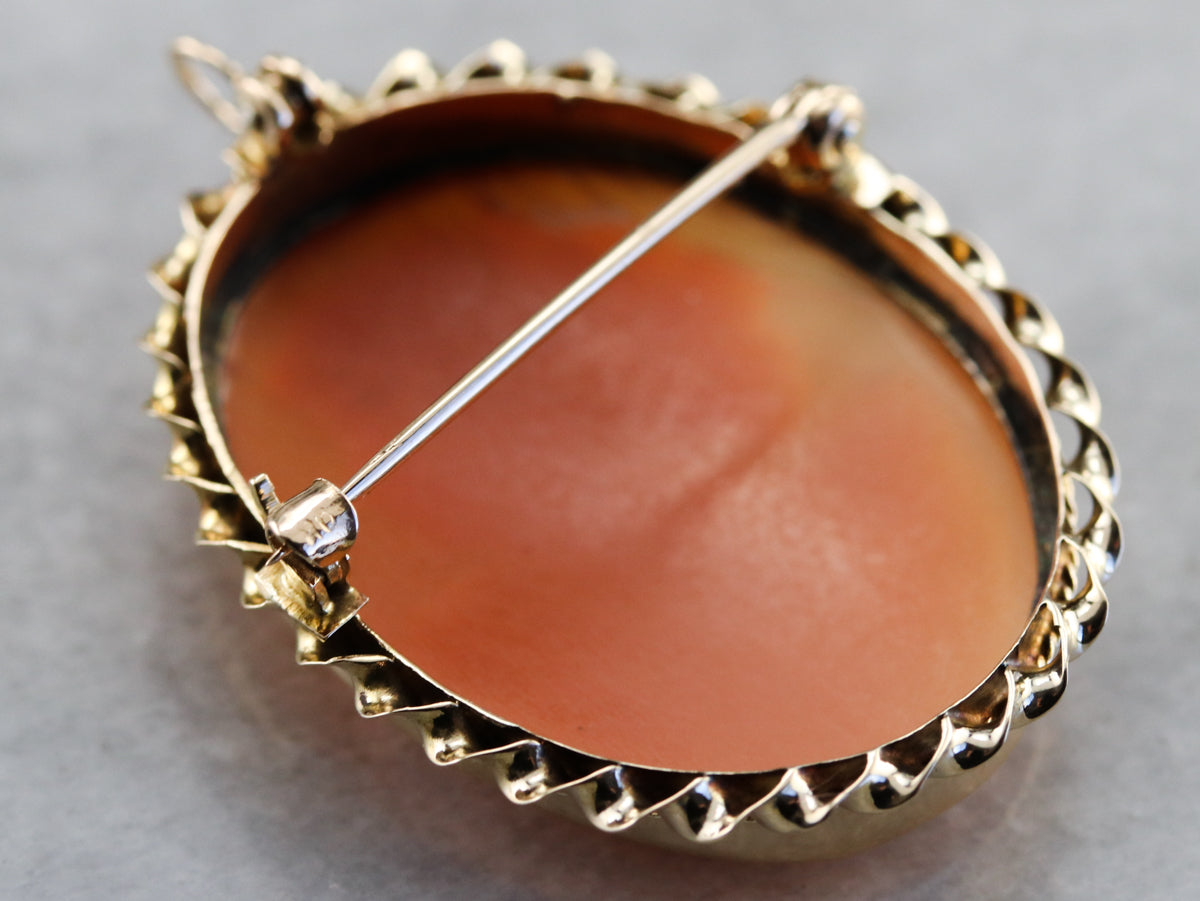 Mid Century Cameo Brooch or Pendant