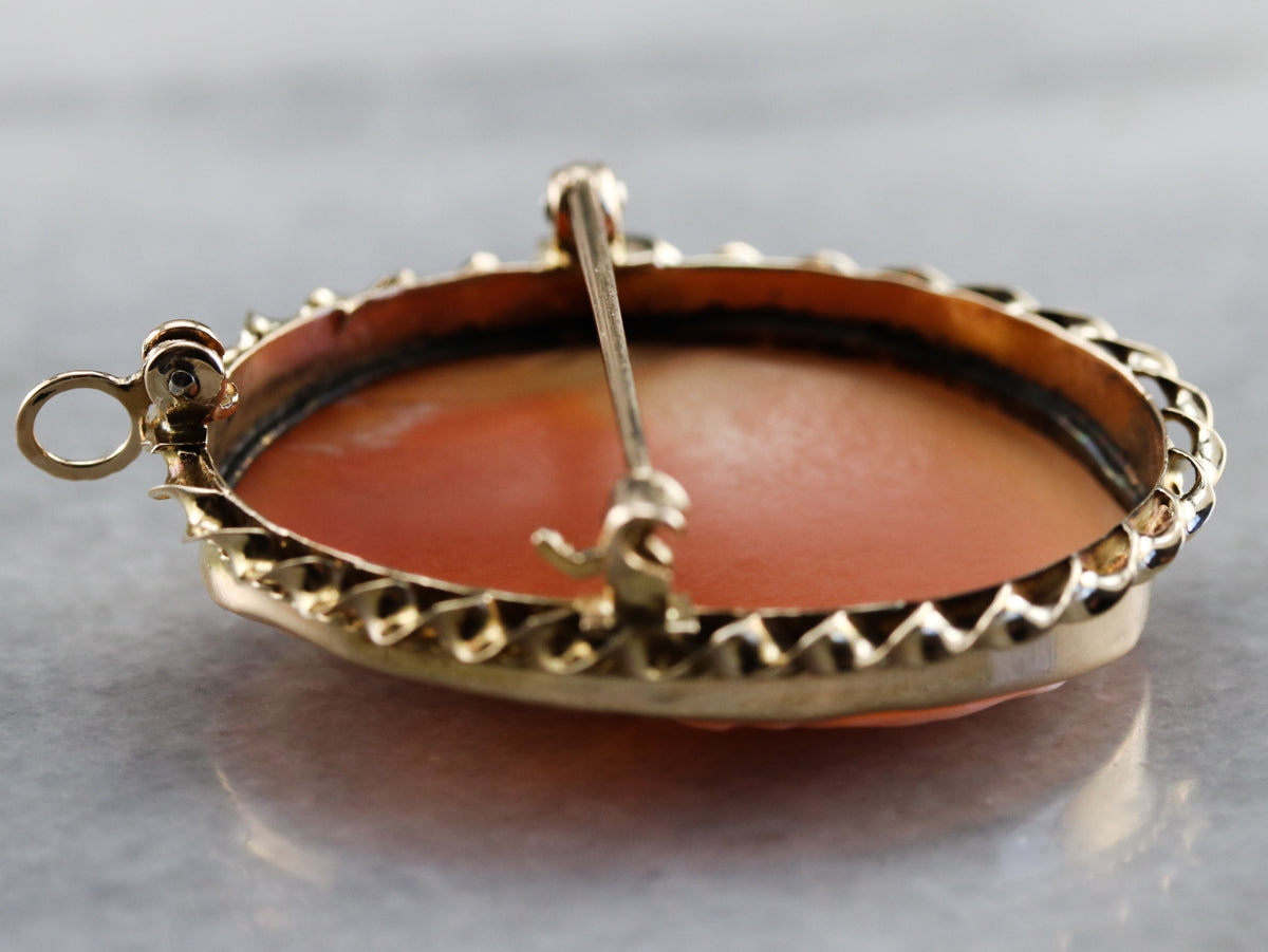 Mid Century Cameo Brooch or Pendant