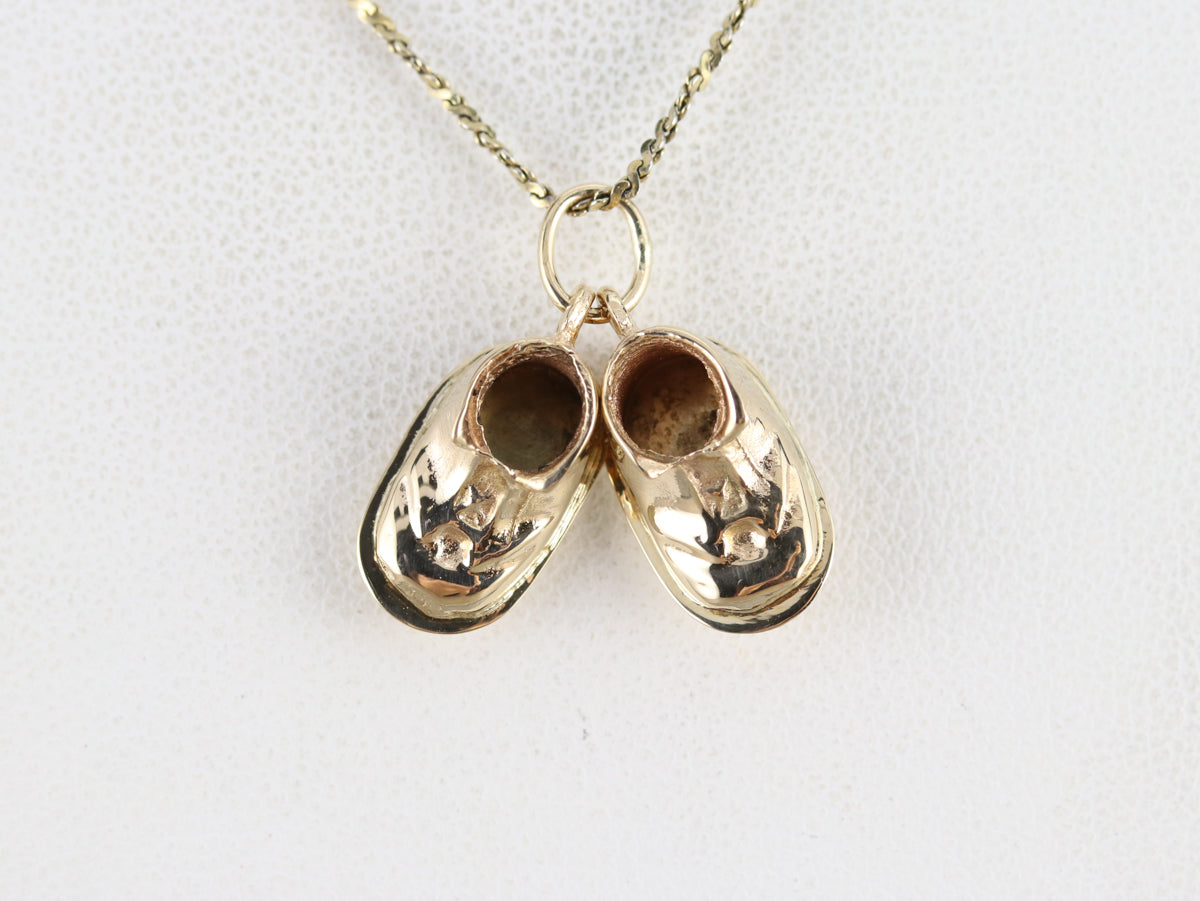 Vintage Baby Booties Charm