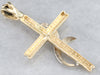 Modernist Gold Cross Pendant