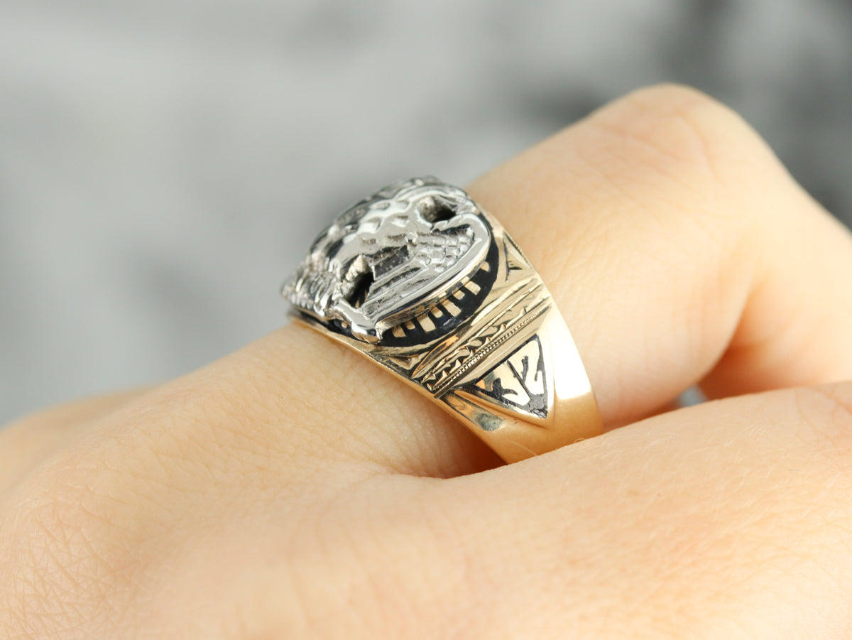 Men's Masonic Twin Headed Eagle Ring