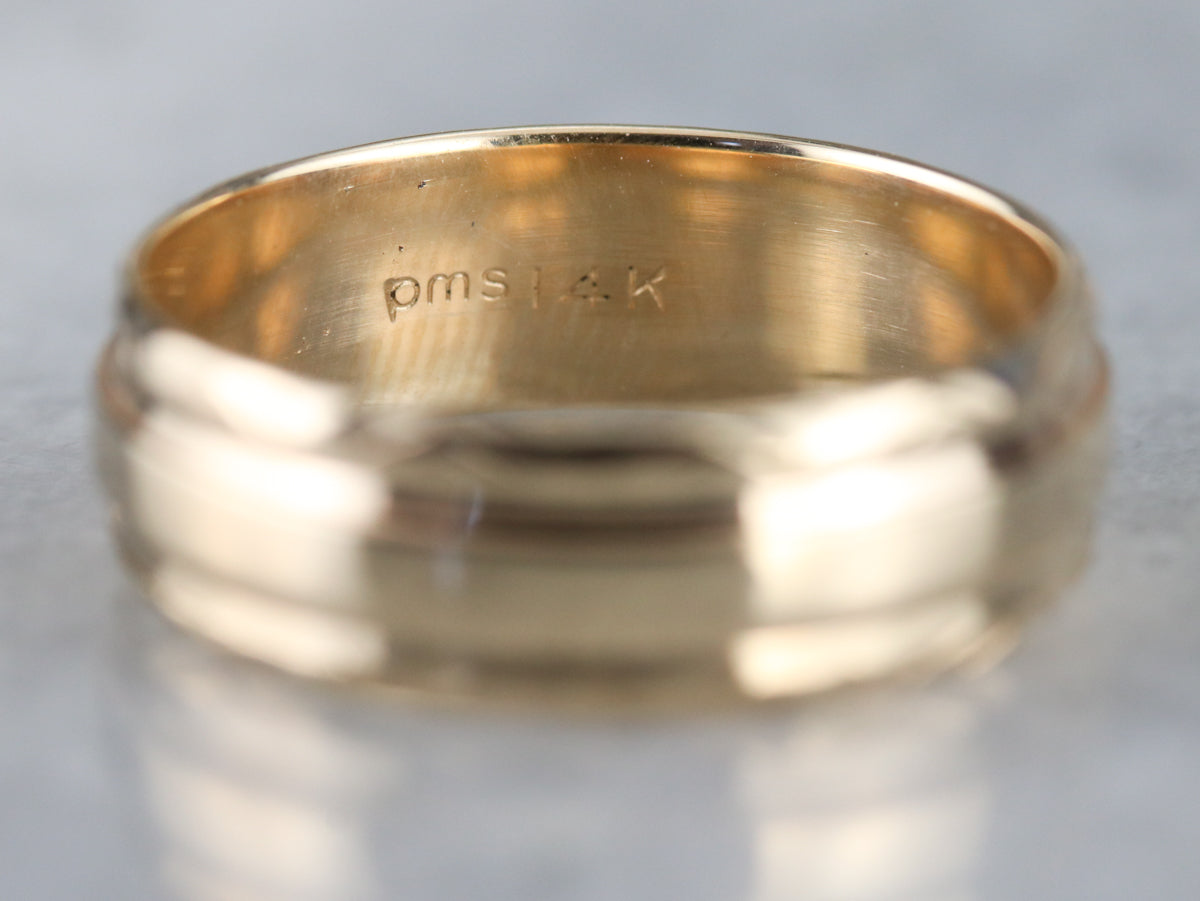 Vintage Patterned Wedding Band