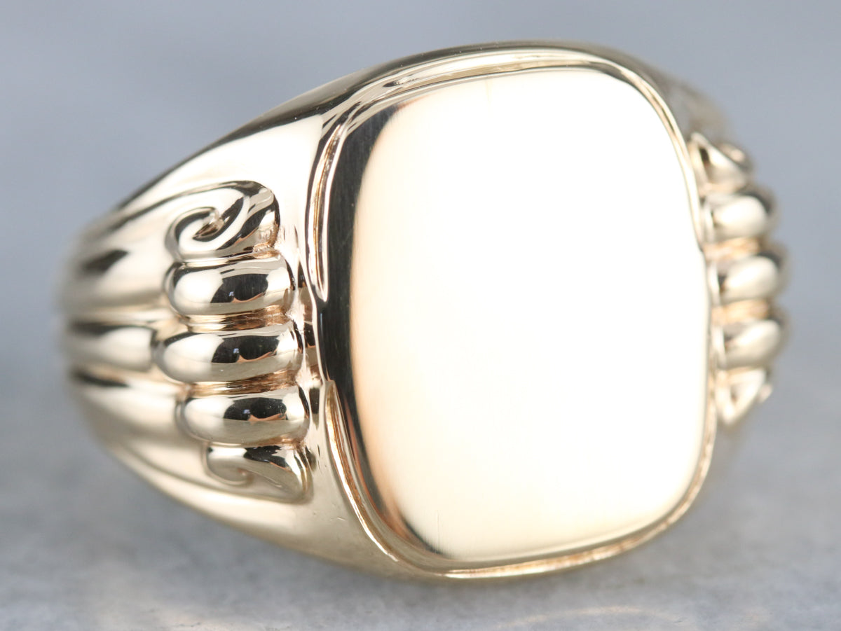 Men's Retro Era Signet Ring