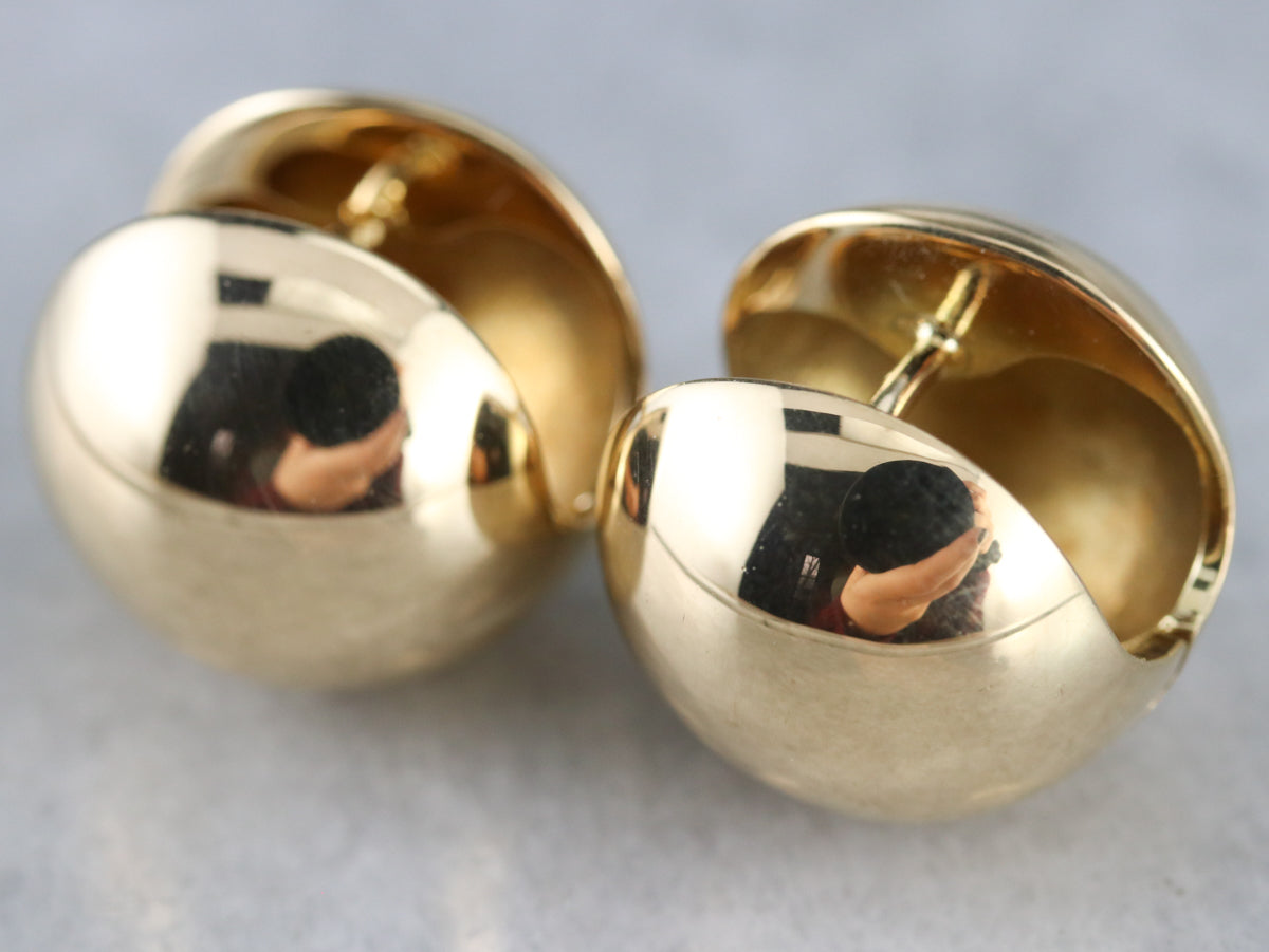 Aretes tipo argolla de oro de alto quilate