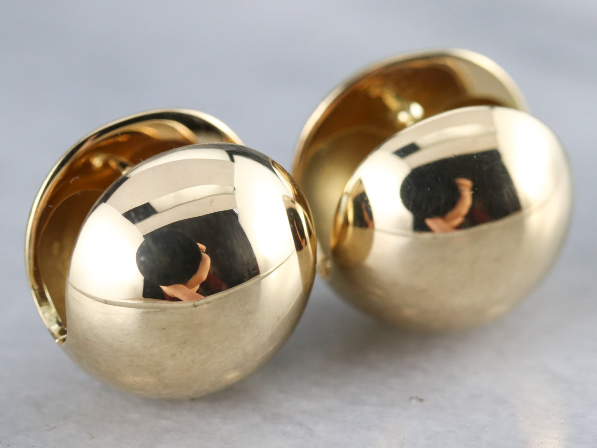 Aretes tipo argolla de oro de alto quilate