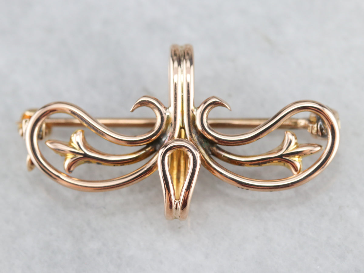 Victorian Rose Gold Watch Pin