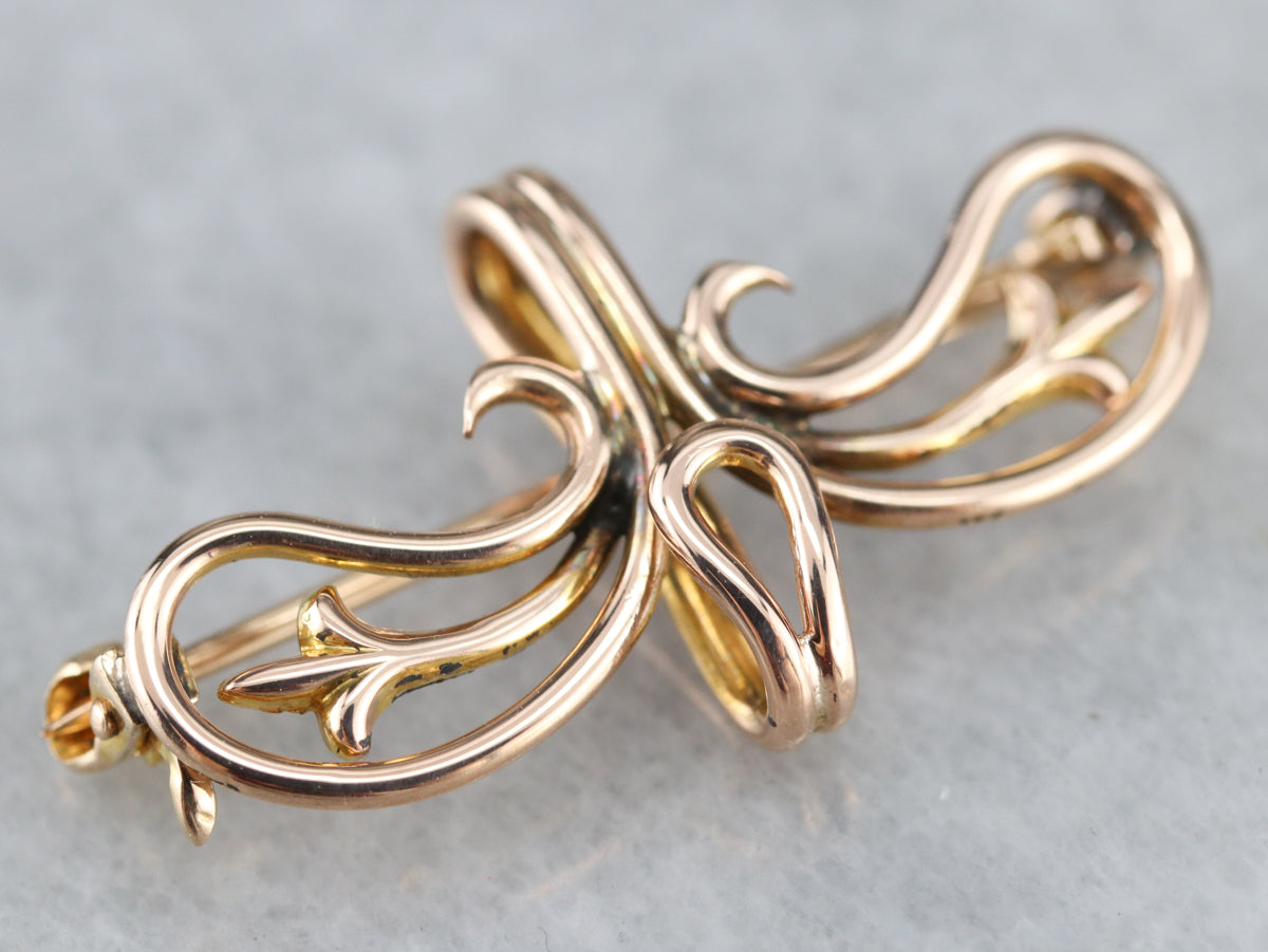 Victorian Rose Gold Watch Pin