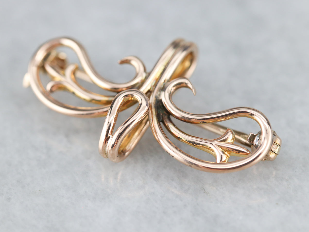 Victorian Rose Gold Watch Pin
