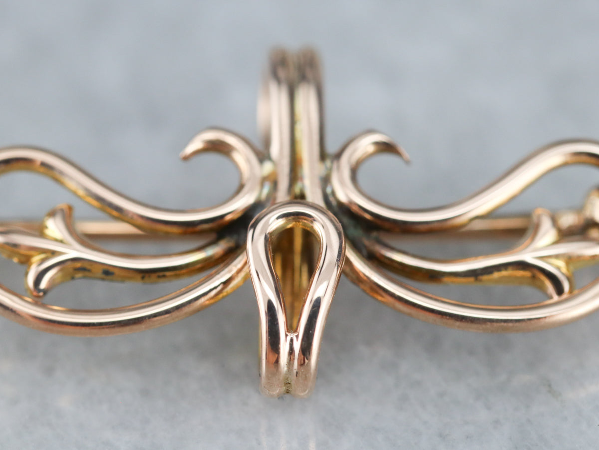 Victorian Rose Gold Watch Pin