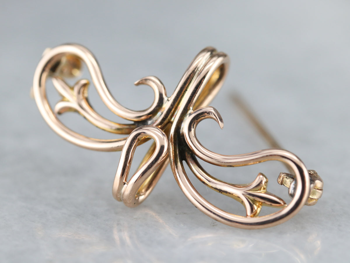 Victorian Rose Gold Watch Pin