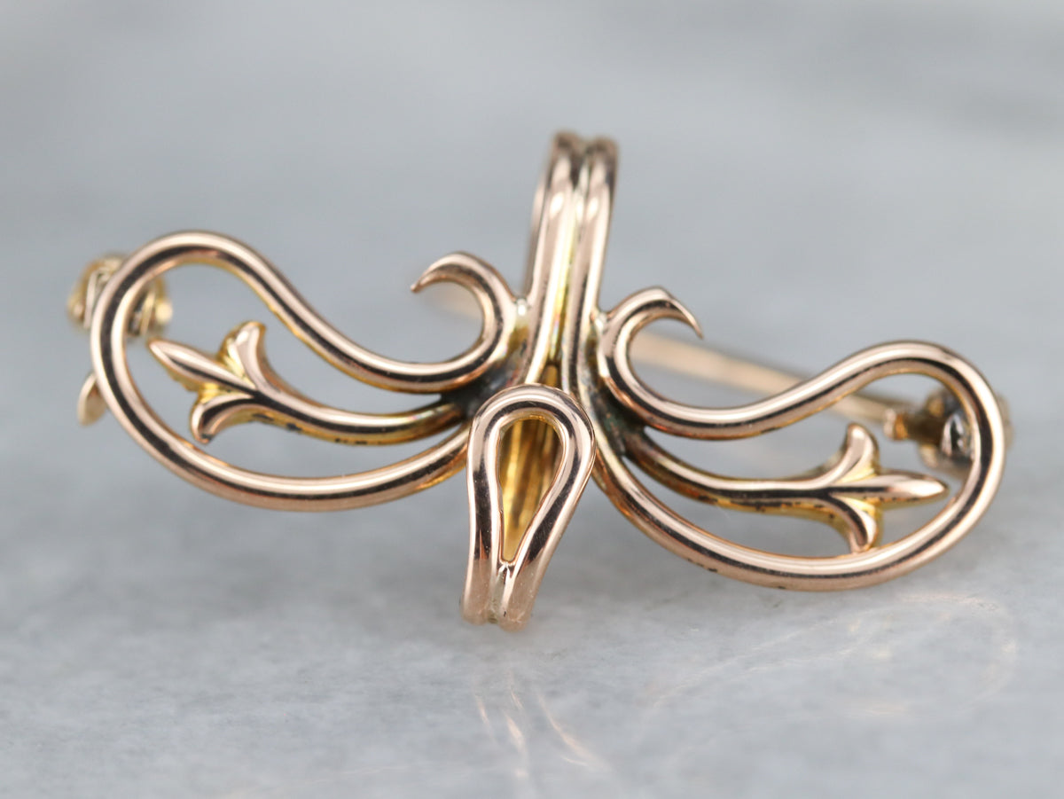 Victorian Rose Gold Watch Pin
