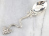 Snake and Fly Antique Sterling Silver Spoon