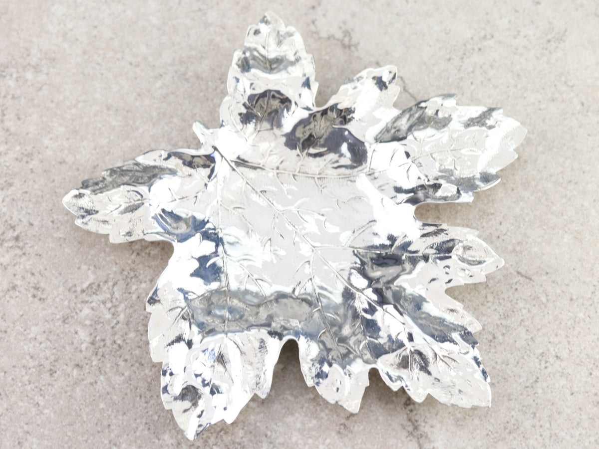 Sterling Silver Maple Leaf Dish Set
