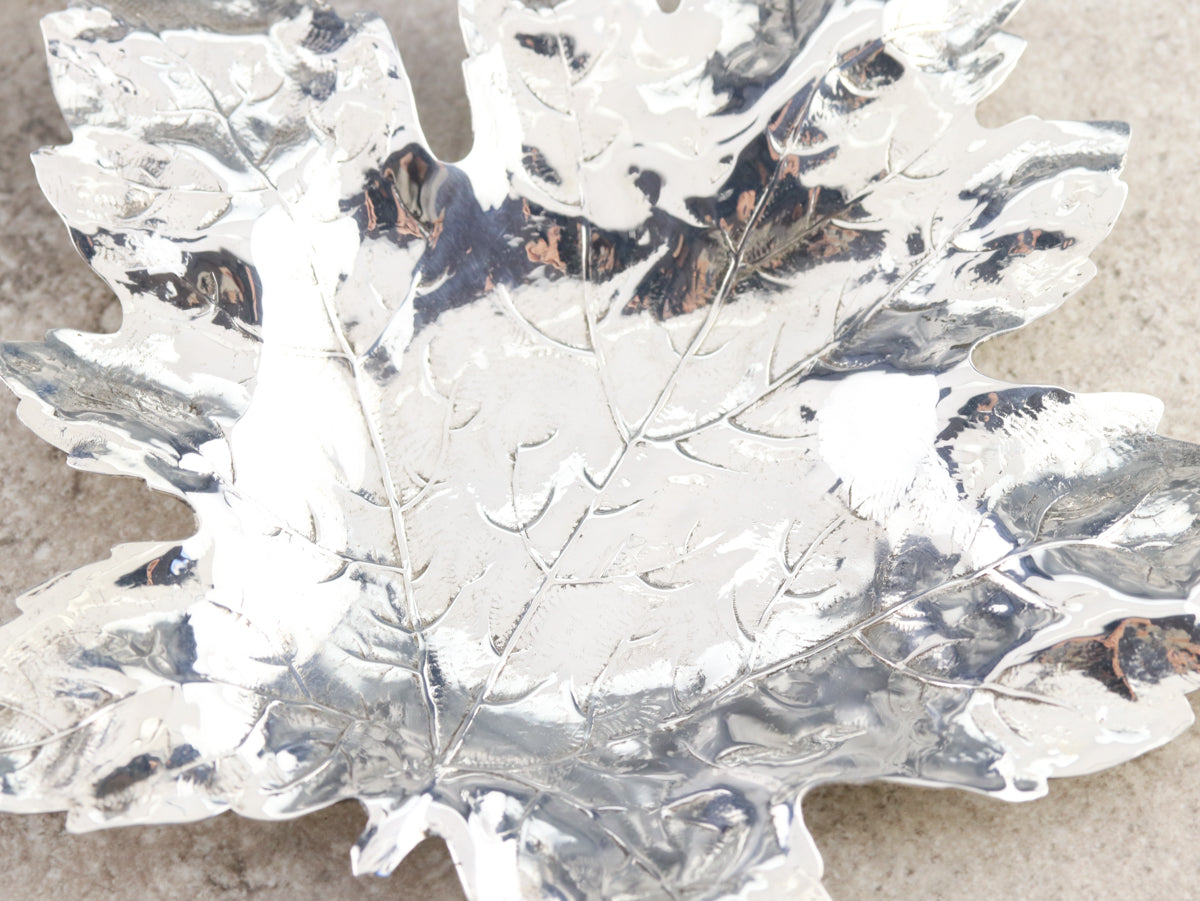 Sterling Silver Maple Leaf Dish Set