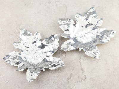 Sterling Silver Maple Leaf Dish Set