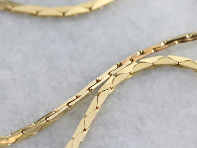 Yellow Gold Aquamarine Arrow Necklace