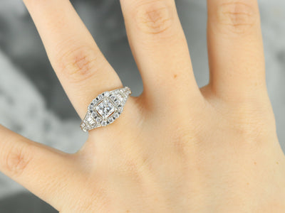 Modern Neil Lane Princess Cut Diamond Engagement Ring