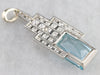 Upcycled Art Deco Aquamarine and Diamond Pendant
