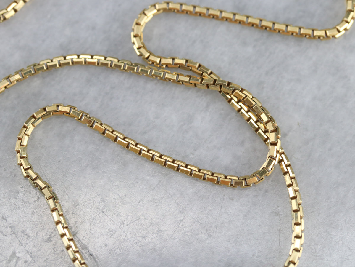 Vintage 14K Gold Box Chain