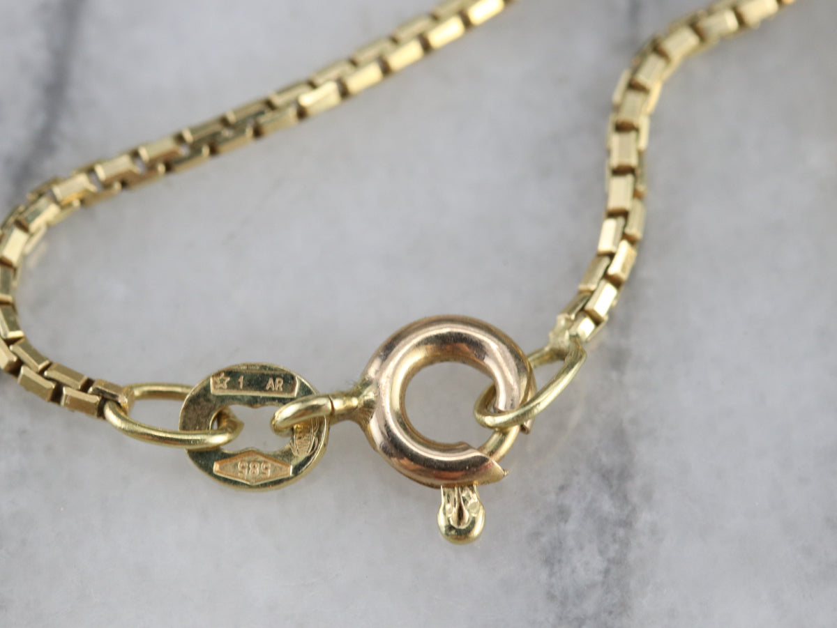 Vintage 14K Gold Box Chain