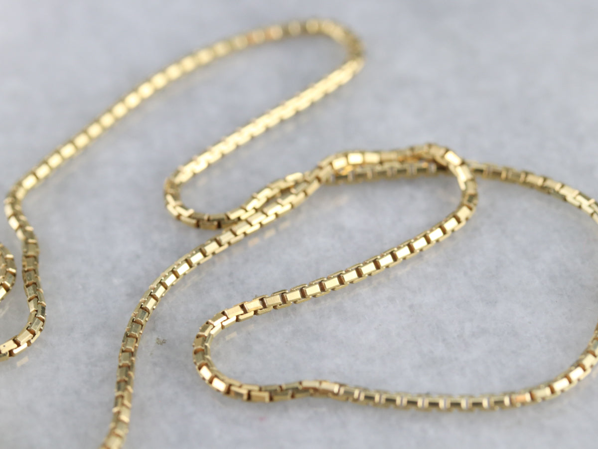Vintage 14K Gold Box Chain