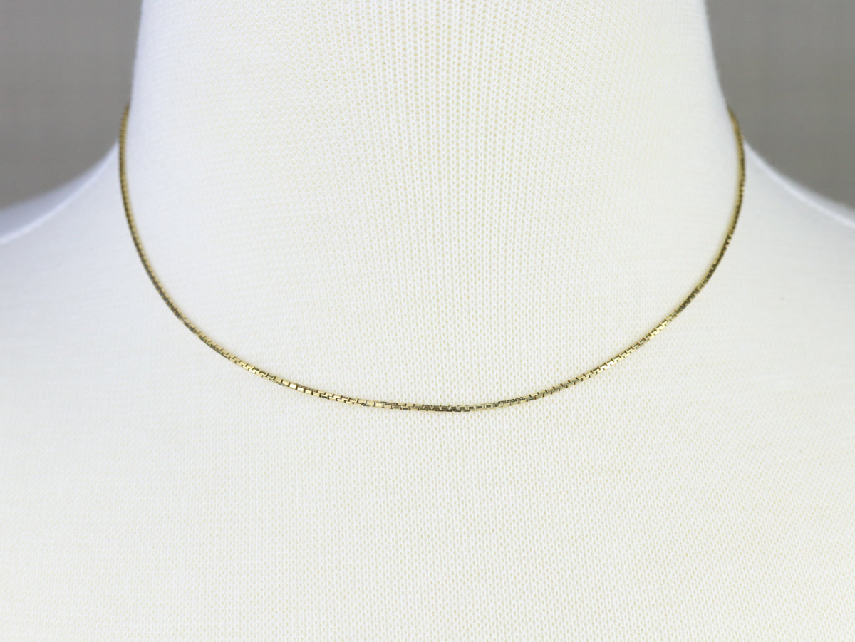 Vintage 14K Gold Box Chain