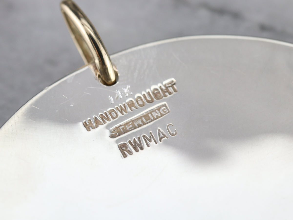 Etched Mixed Metal Landscape Pendant