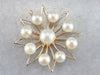 Gold Filigree Pearl Flower Pendant