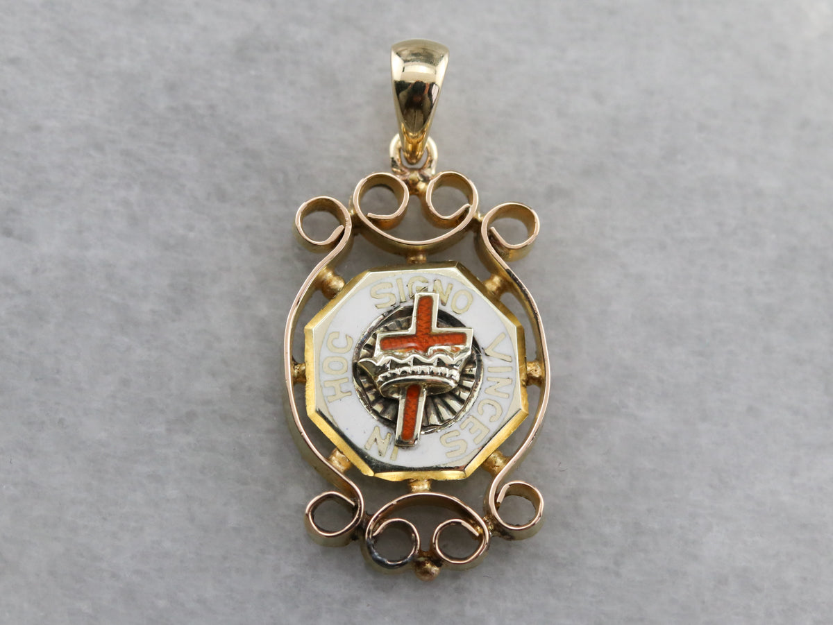 Gold HOC Knights Templar Pendant