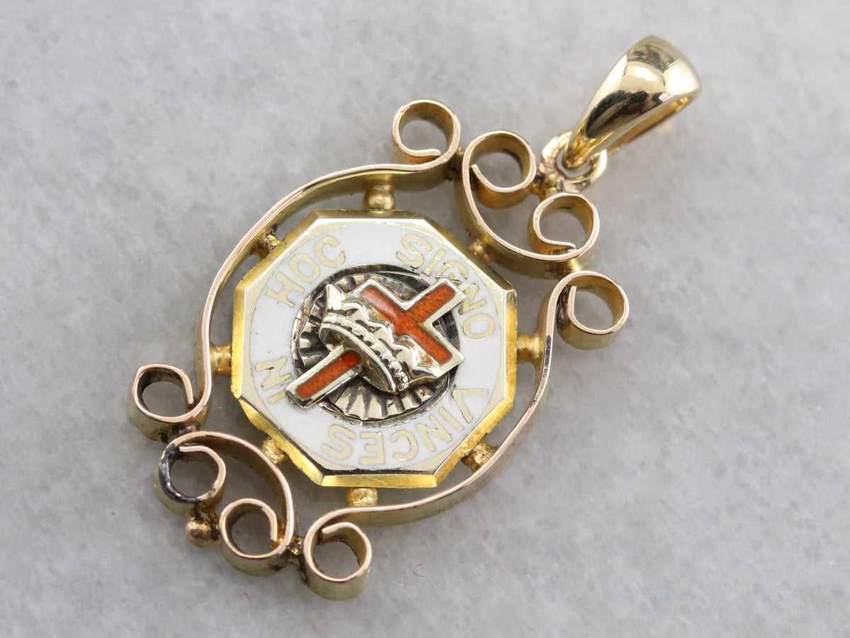 Gold HOC Knights Templar Pendant