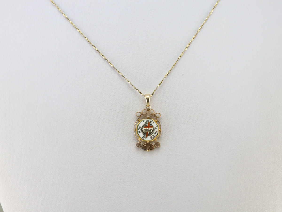Gold HOC Knights Templar Pendant