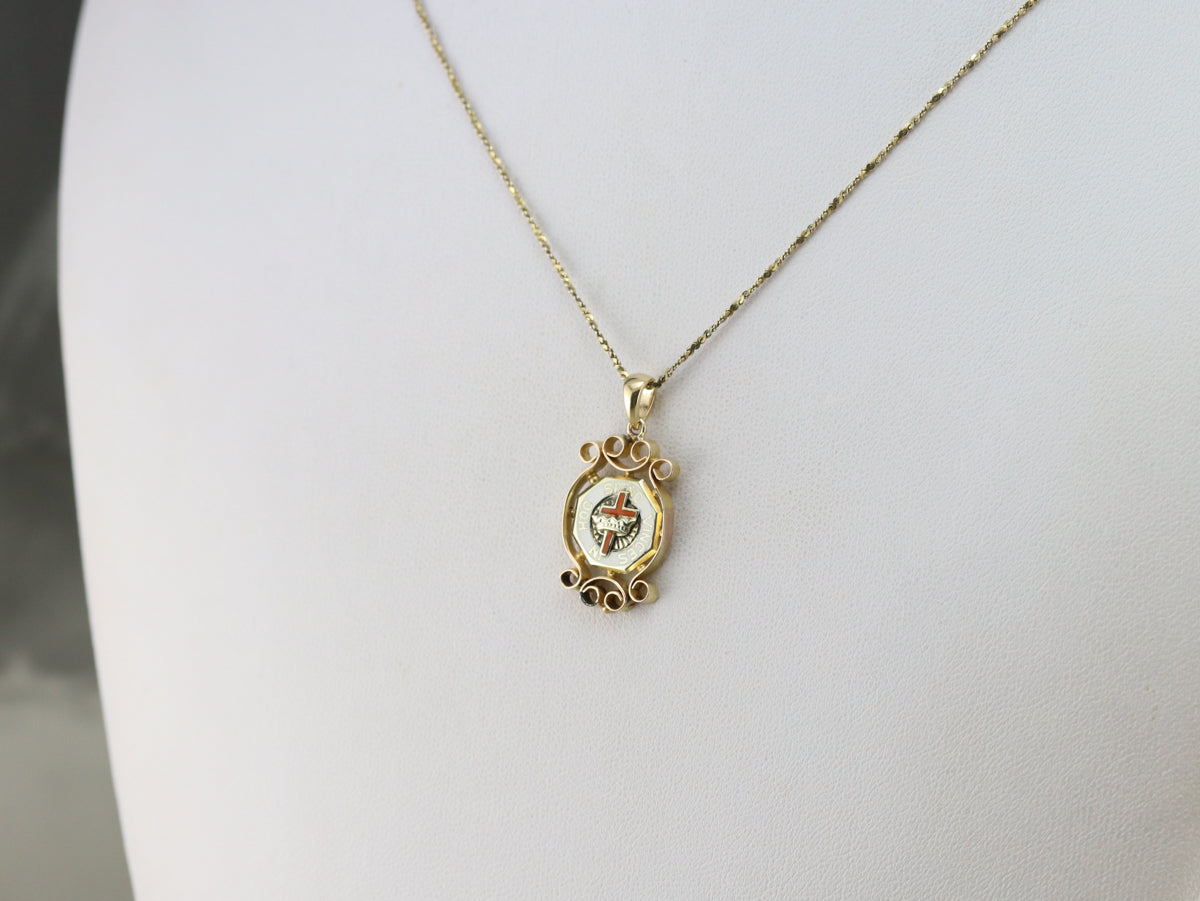 Gold HOC Knights Templar Pendant